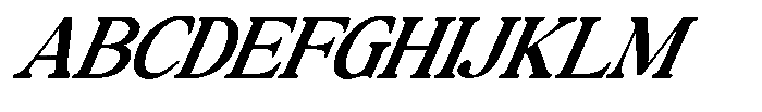 Montalvia Display Medium Expanded Italic Cont Font UPPERCASE