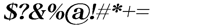 Montalvia Display Medium Expanded Oblique Font OTHER CHARS
