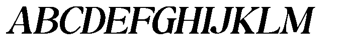 Montalvia Display Medium Expanded Oblique Font UPPERCASE