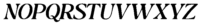 Montalvia Display Medium Expanded Oblique Font UPPERCASE