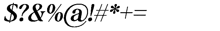 Montalvia Display Medium Oblique Font OTHER CHARS