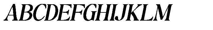 Montalvia Display Medium Oblique Font UPPERCASE
