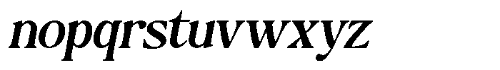Montalvia Display Medium Oblique Font LOWERCASE