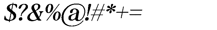 Montalvia Display Oblique Font OTHER CHARS