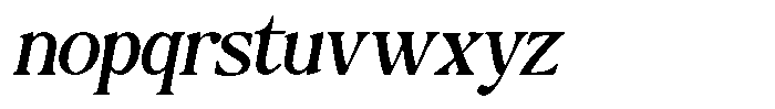 Montalvia Display Oblique Font LOWERCASE