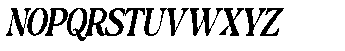 Montalvia Display Sem Bold Condensed Oblique Cnt Font UPPERCASE