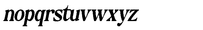 Montalvia Display Sem Bold Condensed Oblique Cnt Font LOWERCASE