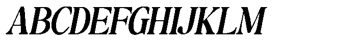Montalvia Display Semi Bold Condensed Oblique Font UPPERCASE