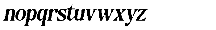 Montalvia Display Semi Bold Condensed Oblique Font LOWERCASE