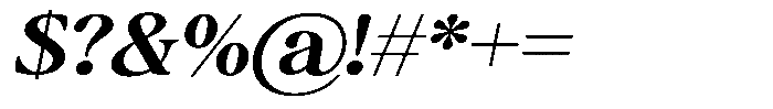 Montalvia Display Semi Bold Expanded Oblique Font OTHER CHARS