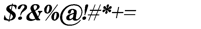Montalvia Display Semi Bold Obliq Cnt Font OTHER CHARS