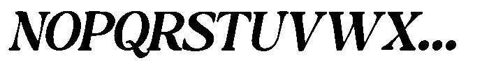 Montalvia Display Sm Bold Exp Oblique Cnt Font UPPERCASE