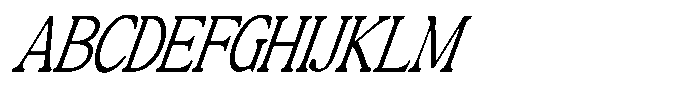 Montalvia Display Thin Condensed Italic Cont Font UPPERCASE