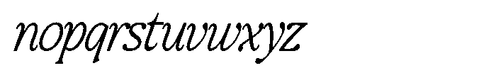 Montalvia Display Thin Condensed Italic Cont Font LOWERCASE