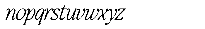 Montalvia Display Thin Condensed Italic Font LOWERCASE
