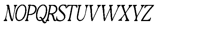 Montalvia Display Thin Condensed Obliq Cont Font UPPERCASE