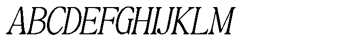 Montalvia Display Thin Condensed Oblique Font UPPERCASE