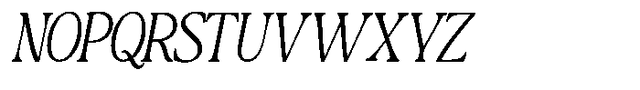 Montalvia Display Thin Condensed Oblique Font UPPERCASE
