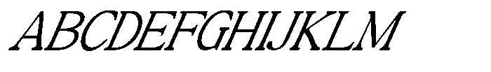 Montalvia Display Thin Expanded Italic Cont Font UPPERCASE
