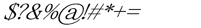 Montalvia Display Thin Expanded Italic Font OTHER CHARS