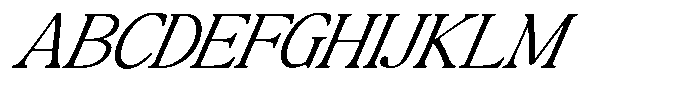 Montalvia Display Thin Expanded Italic Font UPPERCASE