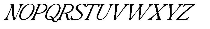 Montalvia Display Thin Expanded Italic Font UPPERCASE