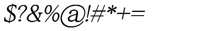 Montalvia Display Thin Expanded Obliq Cnt Font OTHER CHARS