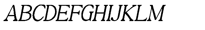 Montalvia Display Thin Expanded Obliq Cnt Font UPPERCASE