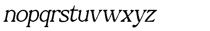 Montalvia Display Thin Expanded Obliq Cnt Font LOWERCASE
