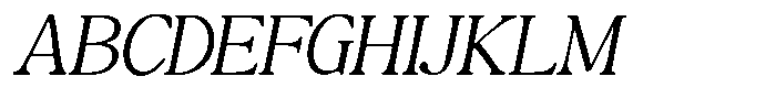 Montalvia Display Thin Expanded Oblique Font UPPERCASE