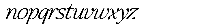 Montalvia Display Thin Italic Font LOWERCASE
