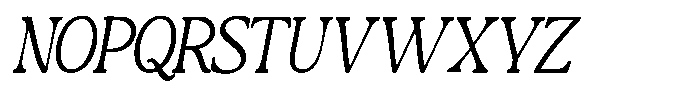 Montalvia Display Thin Oblique Contrast Font UPPERCASE