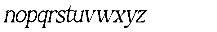 Montalvia Display Thin Oblique Contrast Font LOWERCASE