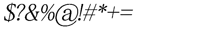 Montalvia Display Thin Oblique Font OTHER CHARS