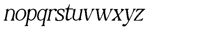Montalvia Display Thin Oblique Font LOWERCASE