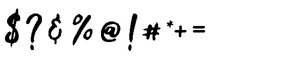 Montany Brush Font OTHER CHARS