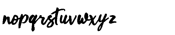 Montany Brush Font LOWERCASE