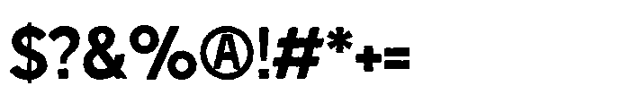 Montaroza Rough Texture Font OTHER CHARS