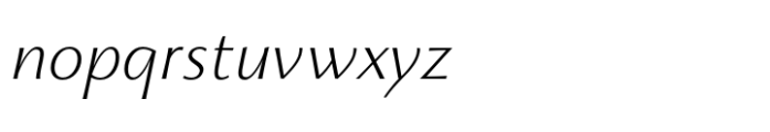 Monterchi Light Italic Font LOWERCASE