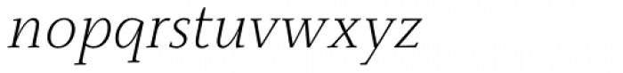 Monterchi Serif Light Italic Font LOWERCASE
