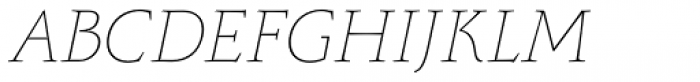 Monterchi Serif  Thin Italic Font UPPERCASE