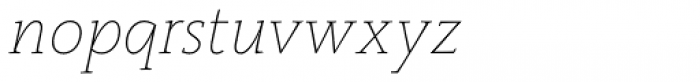 Monterchi Serif  Thin Italic Font LOWERCASE