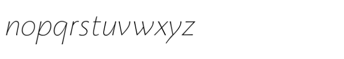 Monterchi Thin Italic Font LOWERCASE