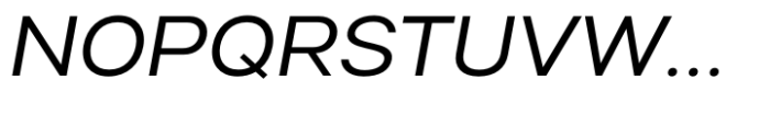 Montilla Extended Regular Italic Font UPPERCASE
