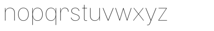 Montilla Thin Font LOWERCASE
