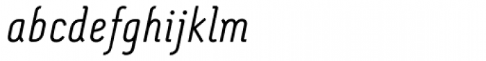 Montix Light Italic Font LOWERCASE
