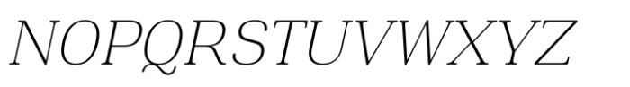 Montnapha Extra Light Italic Font UPPERCASE