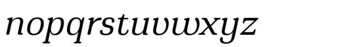 Montnapha Italic Font LOWERCASE
