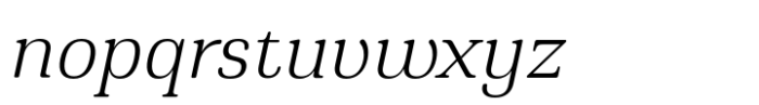 Montnapha Light Italic Font LOWERCASE