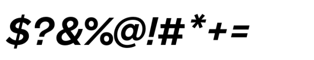 Monto Grotesk Display Semi Bold Italic Font OTHER CHARS